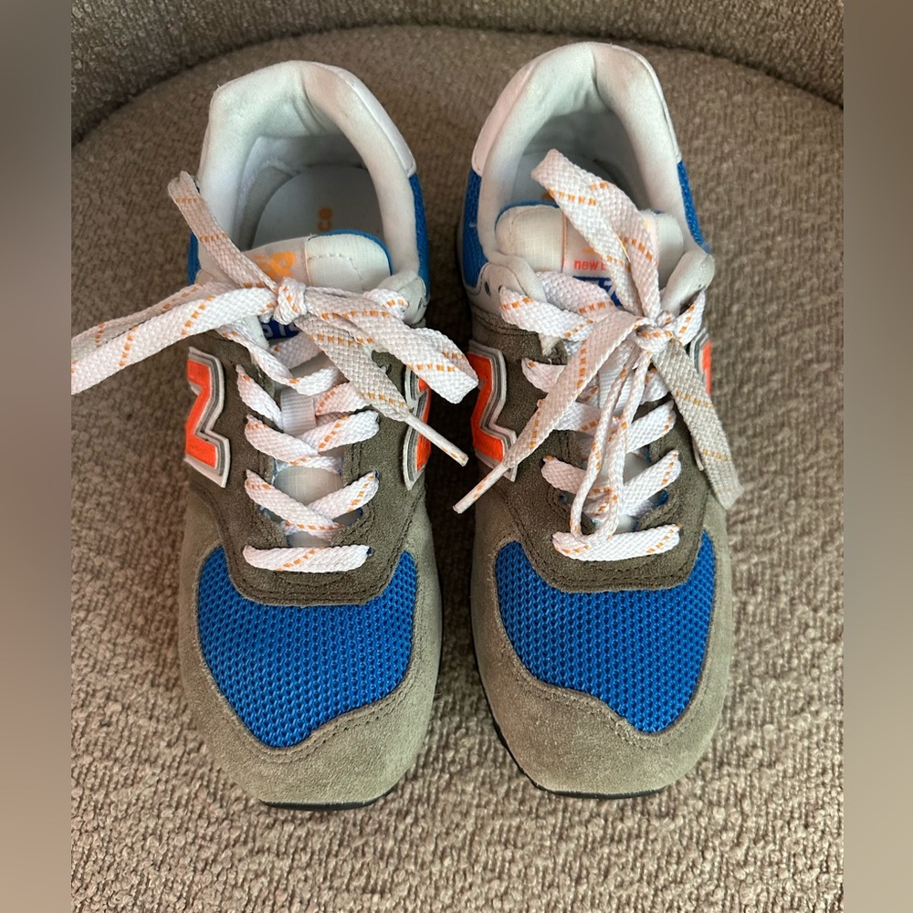New Balance Kids' Blue and Orange Sneakers - Picture 2 of 5